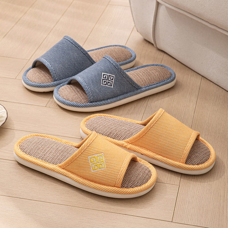 Women'S Shoes Everyday - Linen Women Slippers Home Open-Toe Casual
