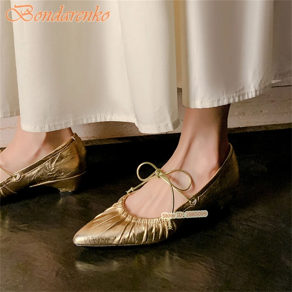 Women Shoes Casual - Retro Pleated Pumps Women Sexy Shoes