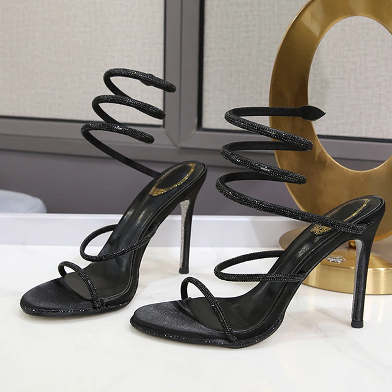Women Shoes On Sale - Eilyken Fashion Style Crystal Diamond Ankle