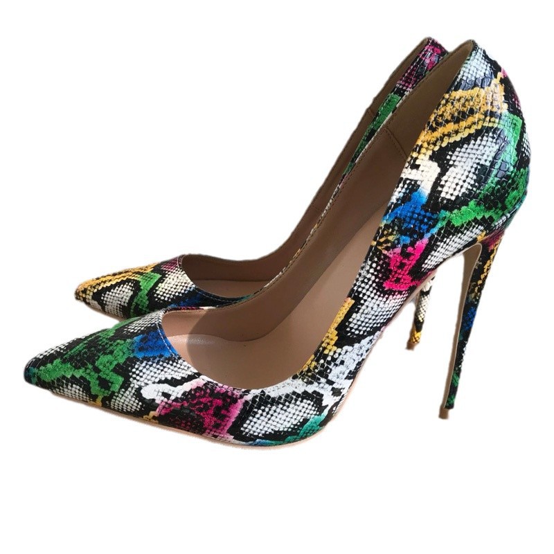 Colorful Python Leather High H - Women'S Shoes In Size 12 reseña y precio