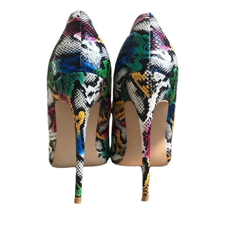 Colorful Python Leather High H - Women'S Shoes In Size 12 reseña y precio
