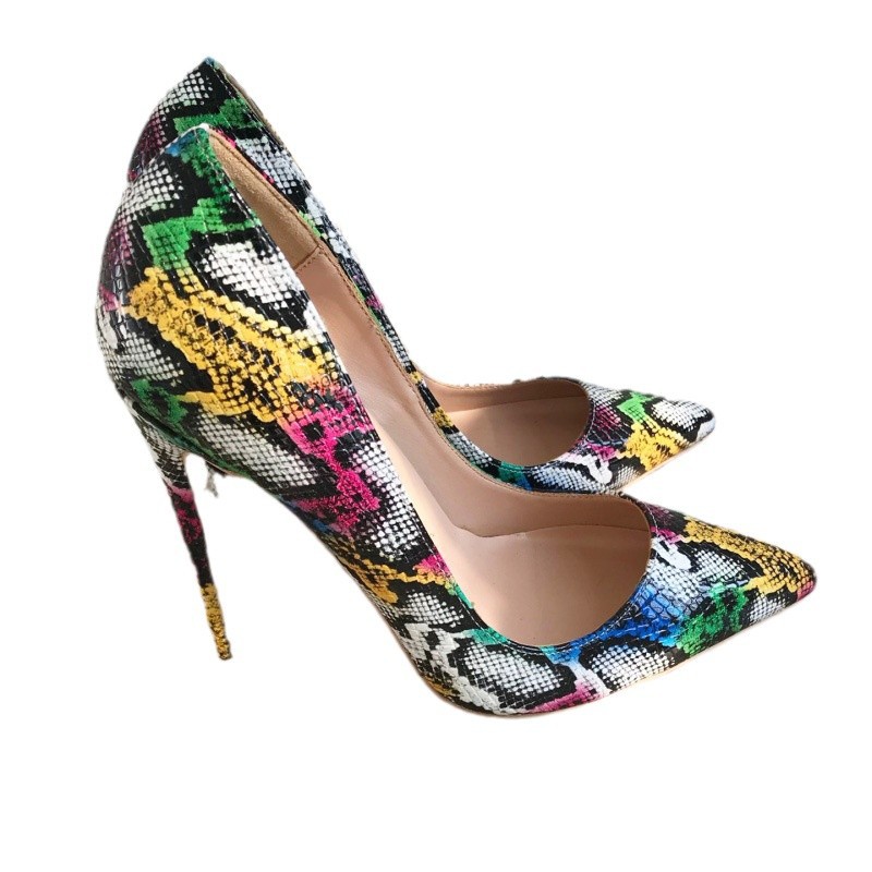 Colorful Python Leather High H - Women'S Shoes In Size 12 reseña y precio