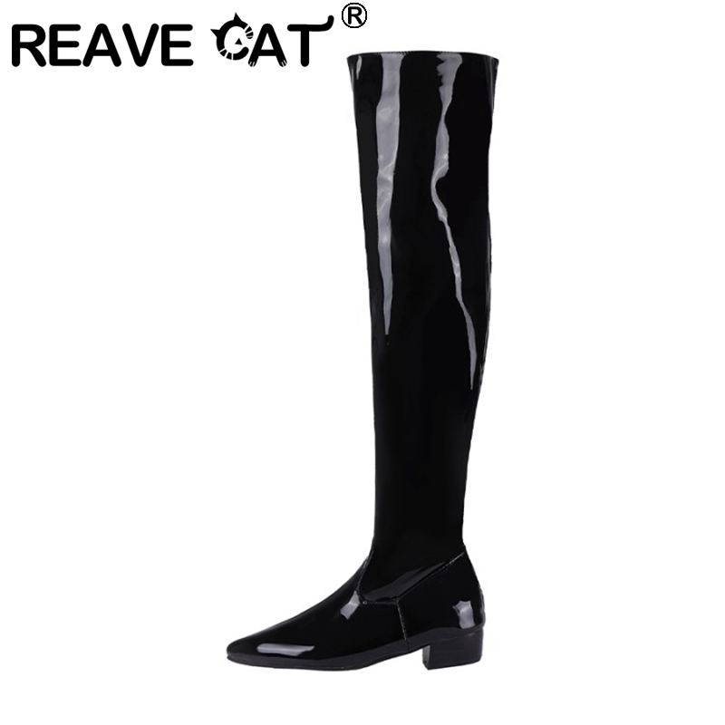 REAVE CAT Women Thigh High Pat - Pointed Toe Flat reseña y precio