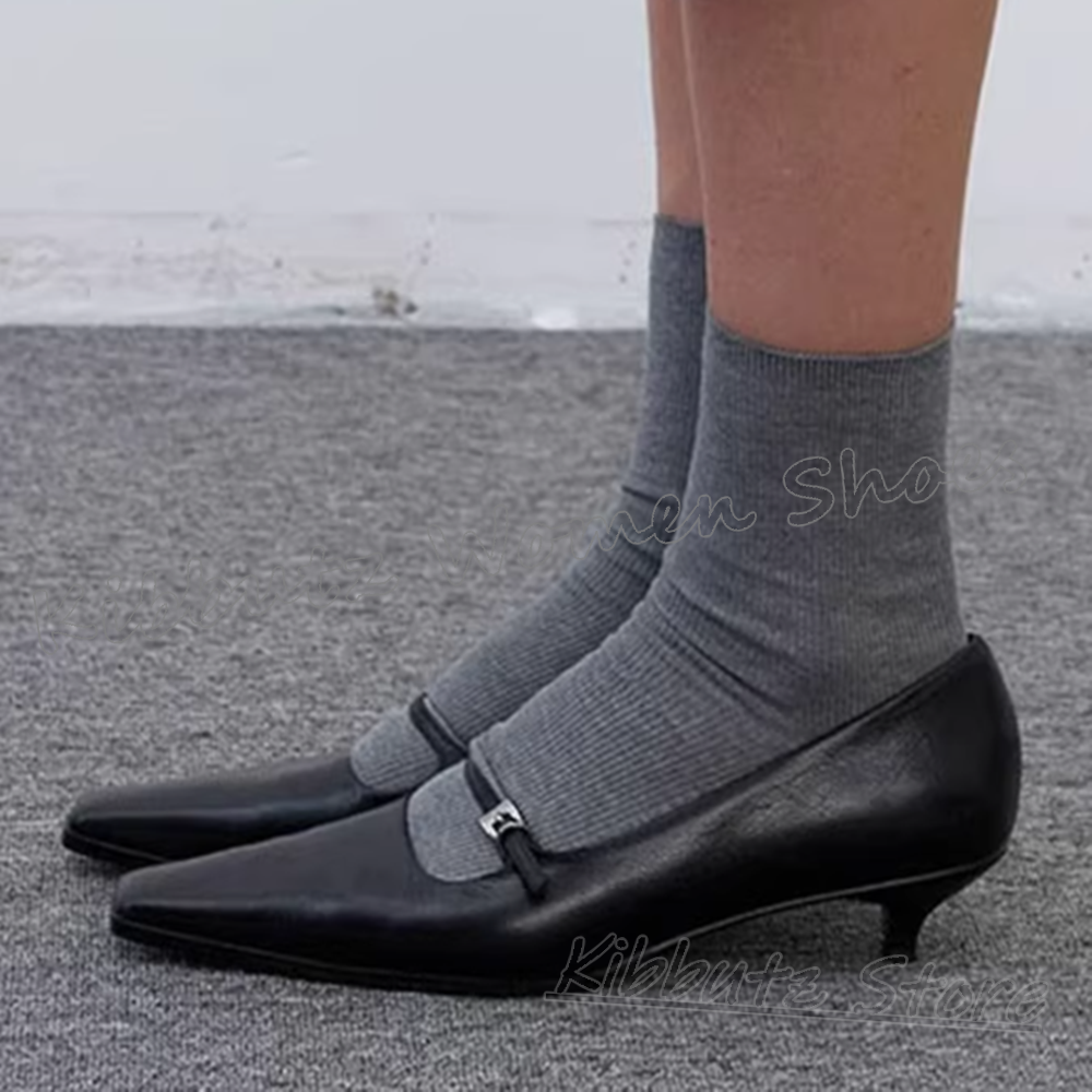 Mary Jane Pumps Belt Buckle Le - Women'S Shoes Kitten Heels reseña y precio