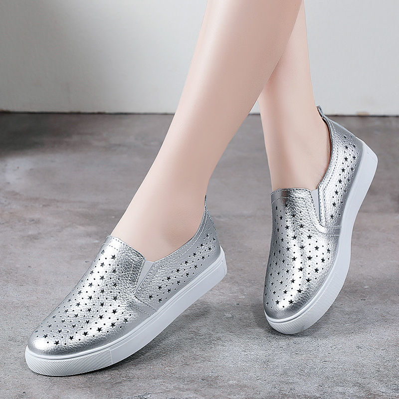 Spring Summer Silver Flats Hol - Women'S Shoes For Standing All Day reseña y precio