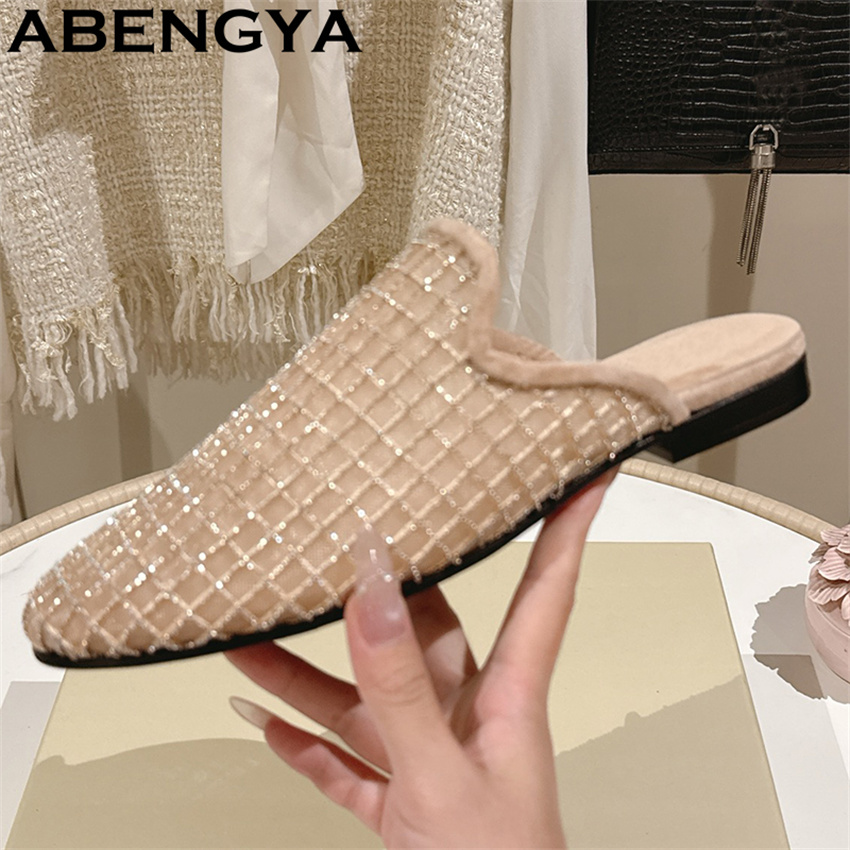Shiny Lace Mesh Round Toe Flat - Women Shoes For Walking reseña y precio