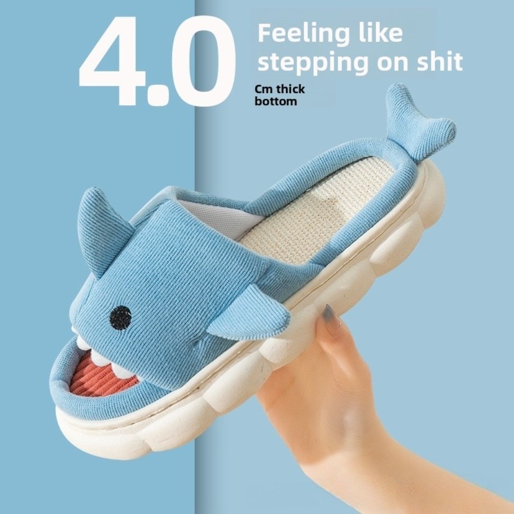 Linen Shark Plush Slippers Win - Fluffy Fur Slipper reseña y precio