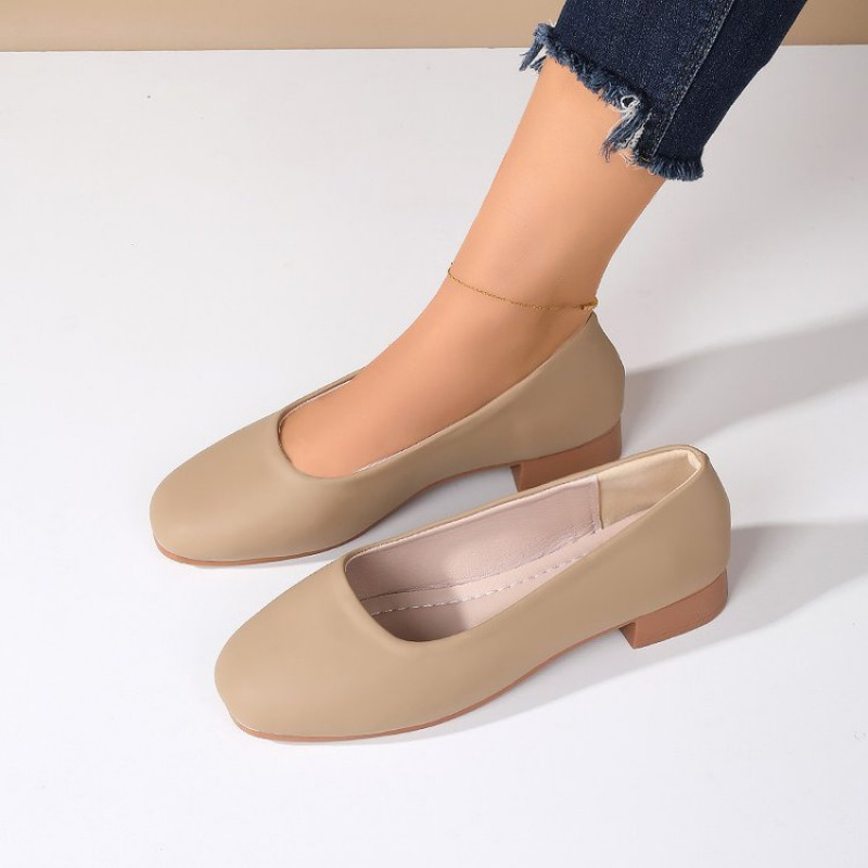Soft Leather Round Toe Slip-On - Women Shoes Casual reseña y precio