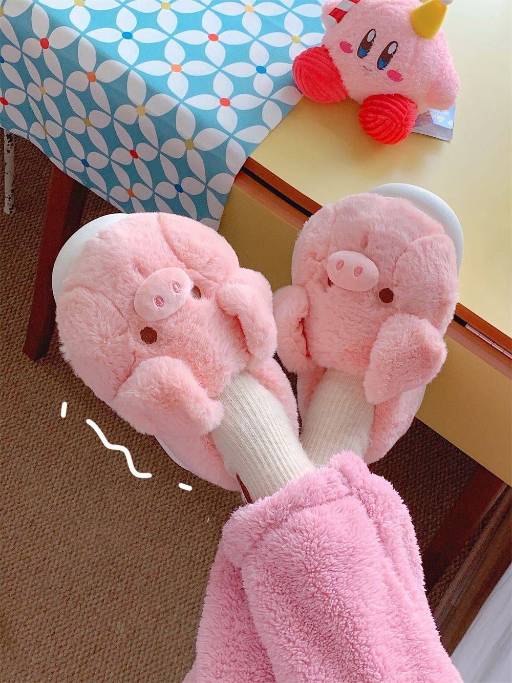 Feerldi Pink fluffy pig slippe - Women Shoes On Sale reseña y precio
