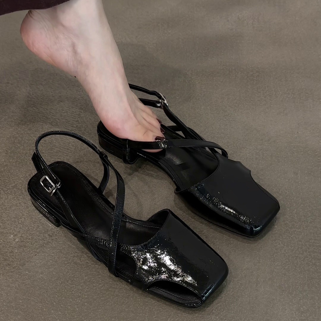 Fashion Patent Leather Sandals - Women Shoes For Walking reseña y precio