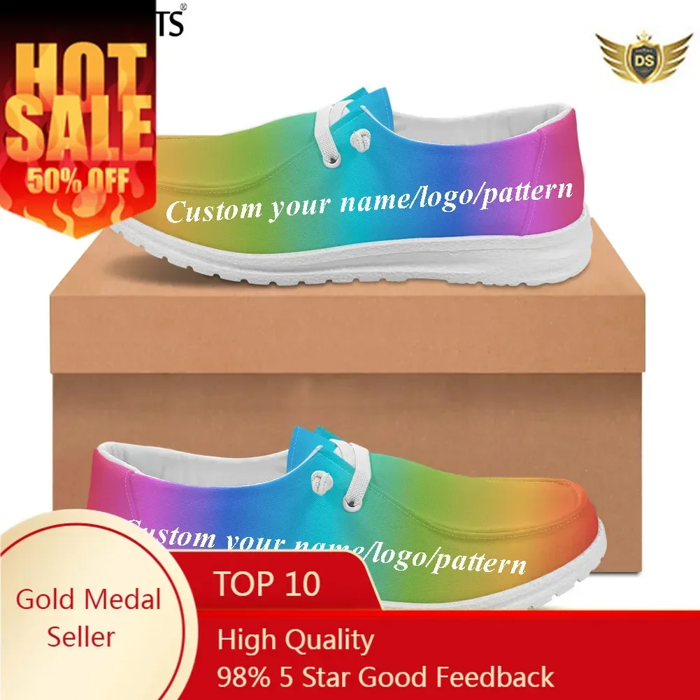 Custom Shoes Womens Lace Up Fl - Women Shoes Logo reseña y precio