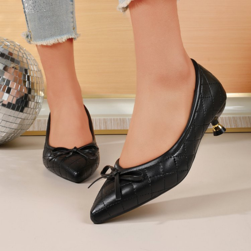 Vintage Women's Pointed Toe Bo - Women'S Shoes Kitten Heels reseña y precio