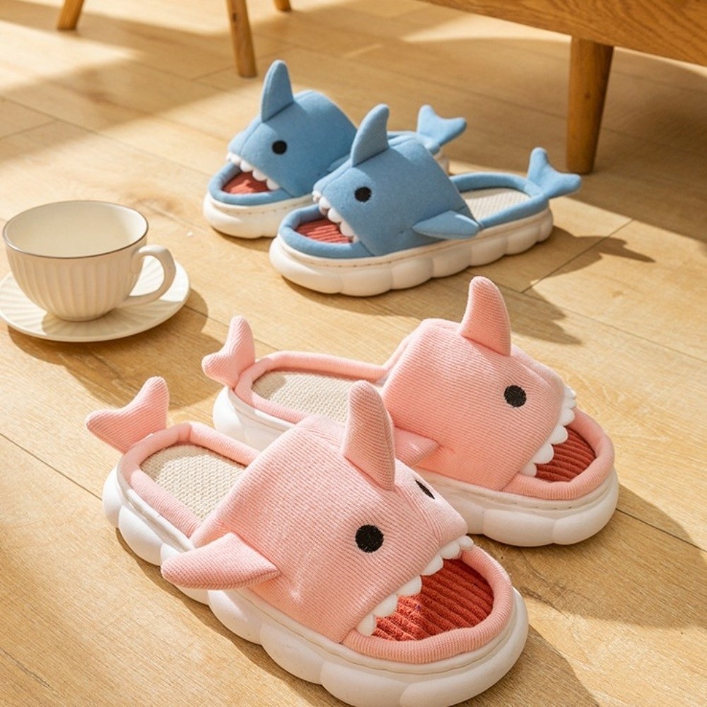 Linen Shark Plush Slippers Plu - Fluffy Fur Slipper reseña y precio