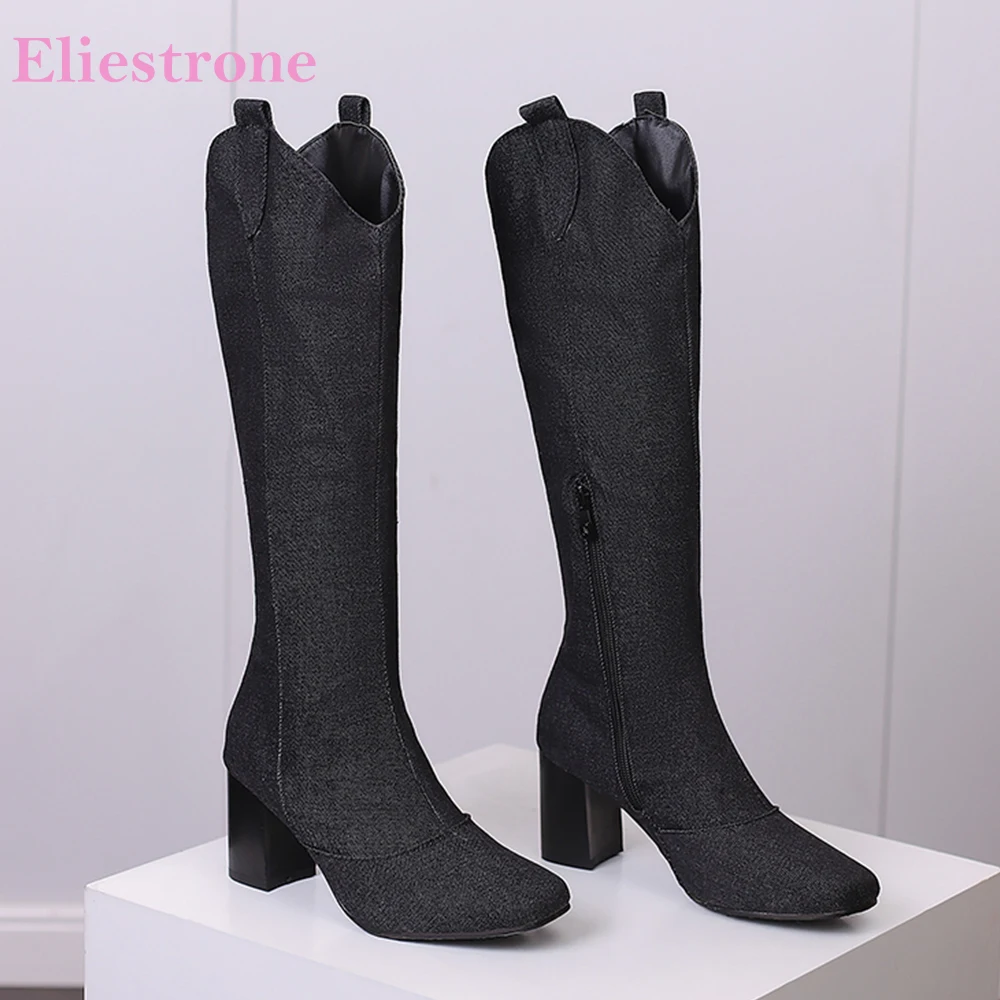 New Winter Black Blue Women Kn - Women'S Shoes In Size 12 reseña y precio