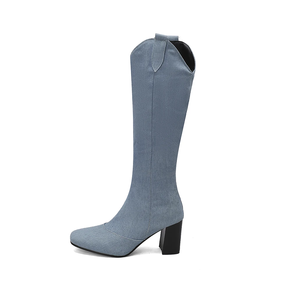 New Winter Black Blue Women Kn - Women'S Shoes In Size 12 reseña y precio