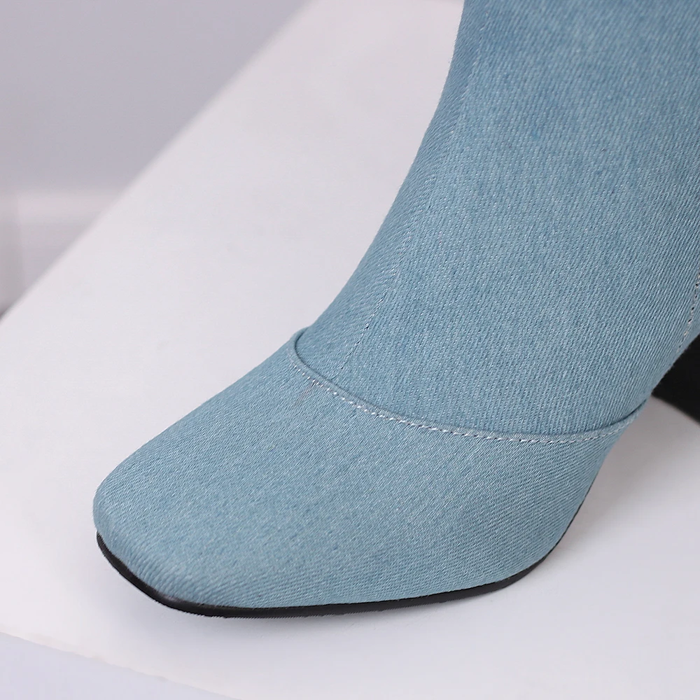 New Winter Black Blue Women Kn - Women'S Shoes In Size 12 reseña y precio