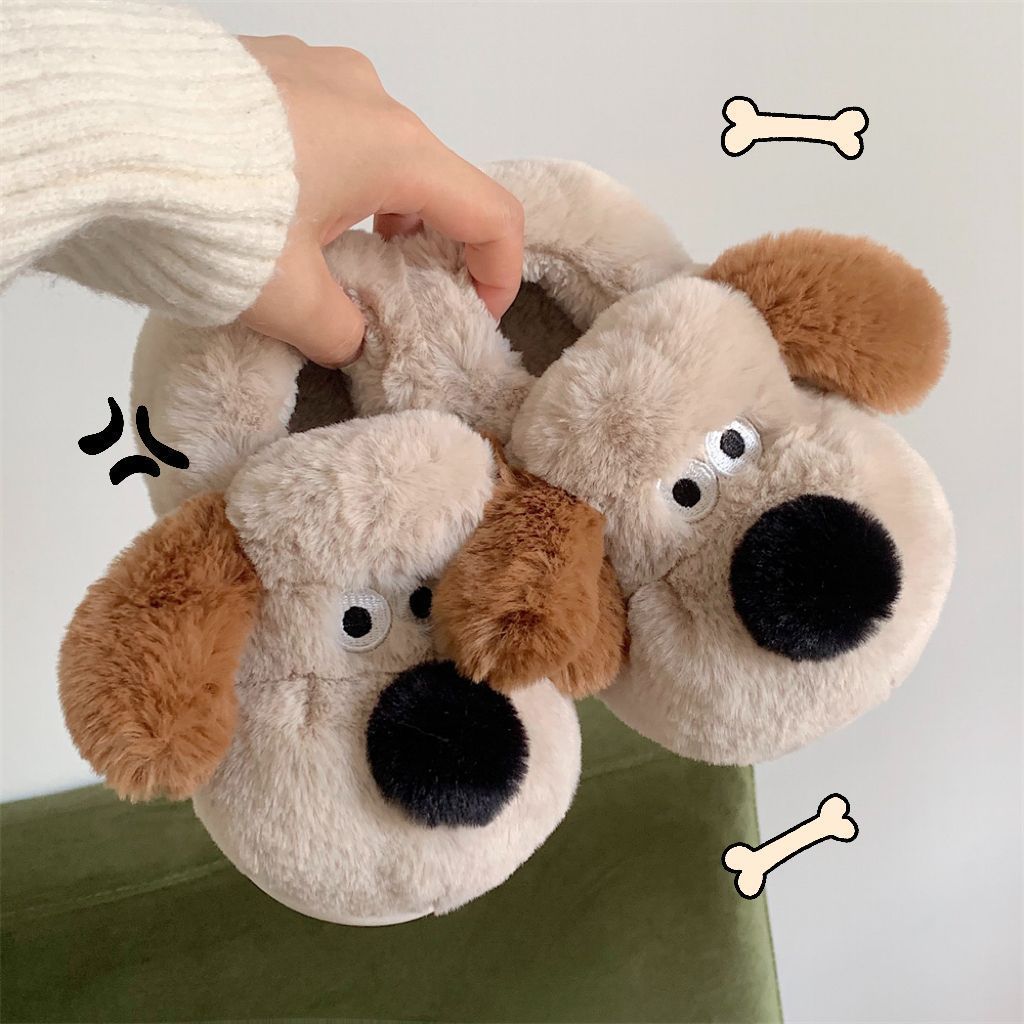 Size36-45 Hug Dog Slippers Gir - Fluffy Fur Slipper reseña y precio