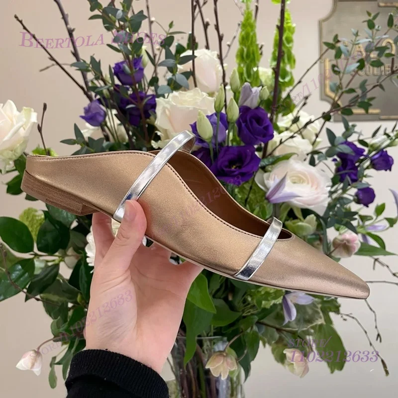 Flat Mules Half Round Pointed  - Pointed Toe Flat reseña y precio