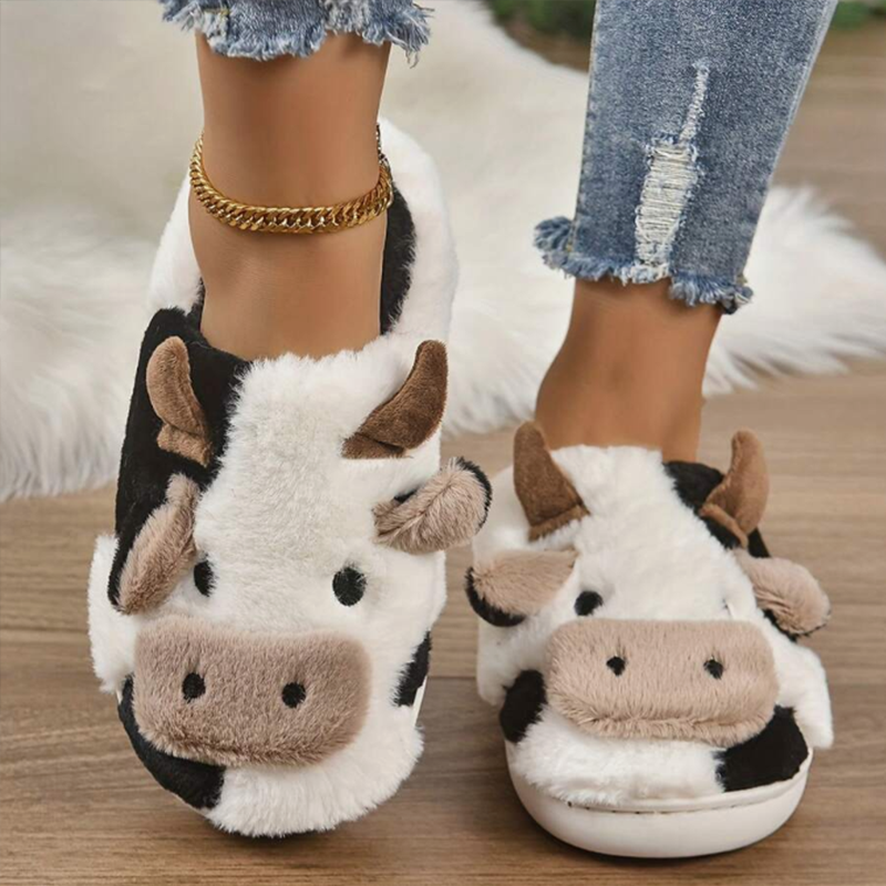 Soft Cow Slippers for Women -  - Women Shoes On Sale reseña y precio