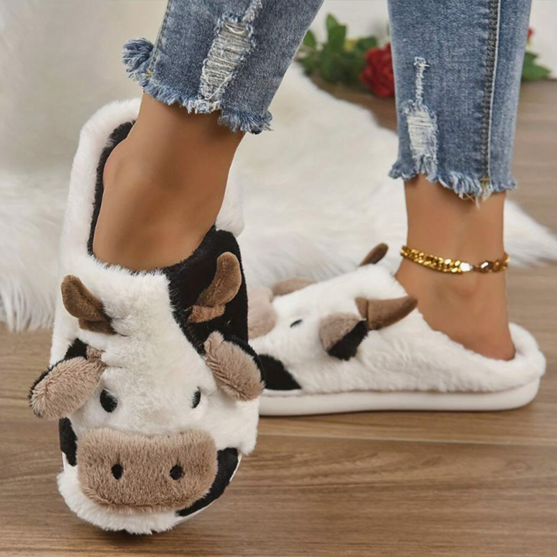 Soft Cow Slippers for Women -  - Women Shoes On Sale reseña y precio