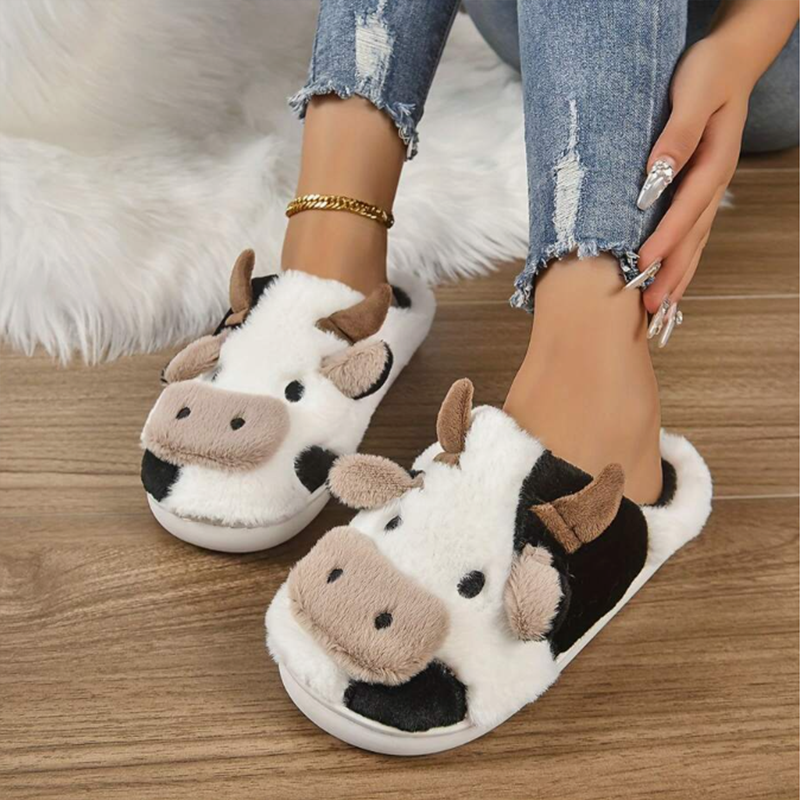 Soft Cow Slippers for Women -  - Women Shoes On Sale reseña y precio