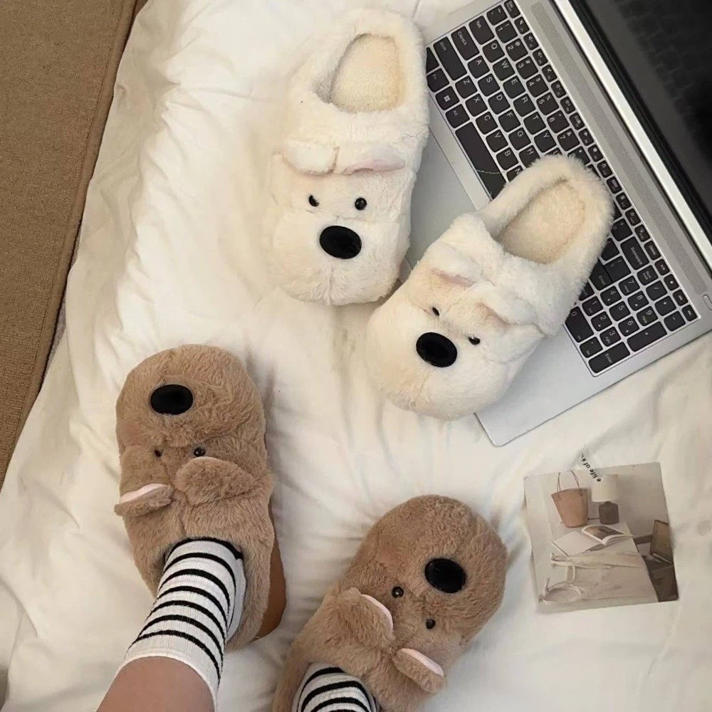 Fluffy Winter Puppy Plush Slip - Fluffy Fur Slipper reseña y precio